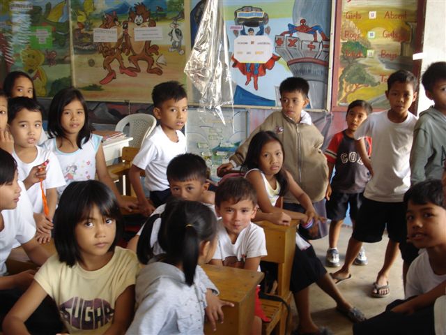 Robson visits Carlo's class